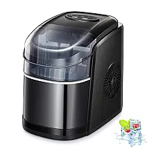 Máquina de Gelo, Autolimpante, 12kg, Dia, 9 Cubos, 6 8 min, 110v, KISMILE, Preto