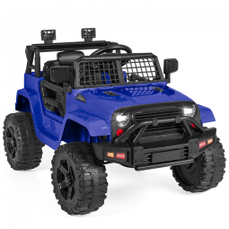 Caminhão Elétrico Infantil 12V da Best Choice Products com Controle Remoto para Pais, Suspensão de Molas, Luzes de LED, Porta AUX - Azul