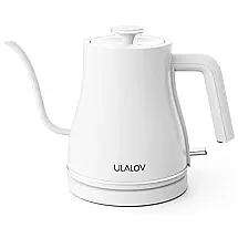 Chaleira Elétrica 800mL com Desligamento Automático e Proteção de Fervura, 110V 1200W, Ulalov, Branca
