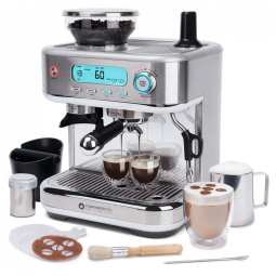Máquina de Café Expresso EspressoWorks 15 Bar com Vaporizador Embutido, 110V 1350W Prata