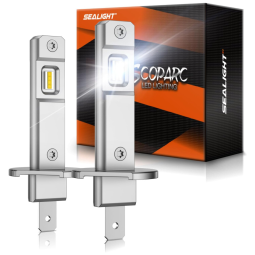 Kit Xenon Lâmpadas LED Branca 18000 Lumens 6000K, HB3, 2 Peças, SEALIGHT, Preto