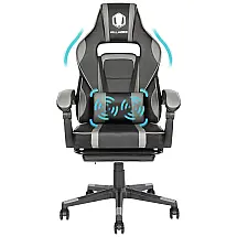 KILLABEE Cadeira de Escritório Gamer Reclinável e Ergonômica com Apoio de Braço Ajustável, Cinza