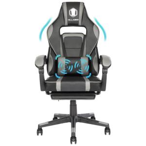 KILLABEE Cadeira de Escritório Gamer Reclinável e Ergonômica com Apoio de Braço Ajustável, Cinza