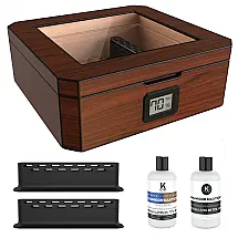 Humidor para Charutos CASE ELEGANCE MAG Marrom Cedro Espanhol Capacidade 20-30 Charutos