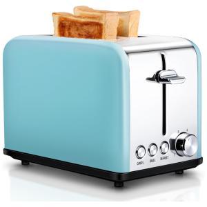Keemo Torradeira Elétrica 2 Fatias com 2 Funções Bagel e Descongelar 110V 825W Azul