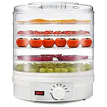Desidratador de Alimentos, 5 Bandejas, Transparente, 110v, SOIIW, Branco