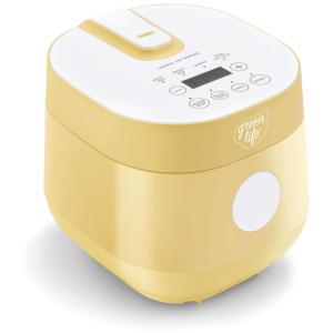 Panela de Arroz Digital GreenLife 4 Xícaras, Livre de PFAS e PFOA, Potável Cerâmico Removível, Seguro para Lava-louças, Presets Automáticos.