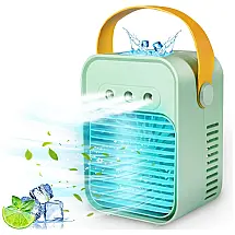 Climatizador de Ar Portátil 200 mL com 3 Velocidades, 3 Modos, 2W, BRIGHTMIRACLE, Verde