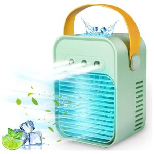 Climatizador de Ar Portátil 200 mL com 3 Velocidades, 3 Modos, 2W, BRIGHTMIRACLE, Verde