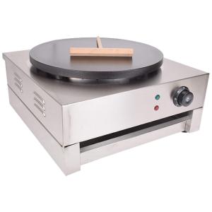 Máquina de Crepe Elétrica antiaderente de Aço inoxidável, 1700W, 110v, KOUWO, Prateado