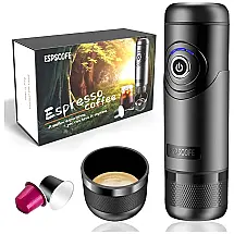Cafeteira Elétrica Programável Portátil e Compacta Compatível Cápsula e Café Moído, 250 mL, ESPSCOFE SPK DQ CP009 BL, Preto