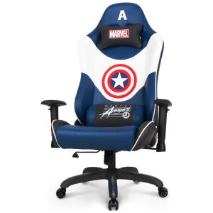 Cadeira Gamer Ergonômica Reclinável com Apoio para Lombar, Marvel Avengers, Azul