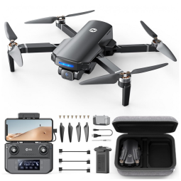 Drone Aéreo com GPS e Câmera 4K UHD para Iniciantes, Quadricóptero FPV RC Dobrável, Holy Stone HS360S, Preto