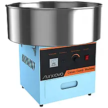 Máquina de Algodão Doce Elétrica Profissional em Aço Inoxidável, 110V 1030W, SUNCOO, Azul