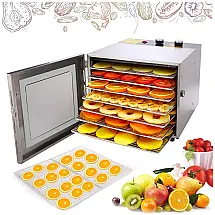 Desidratador de Alimentos, 6 Bandejas, 110v, HAUTURE, Cinza
