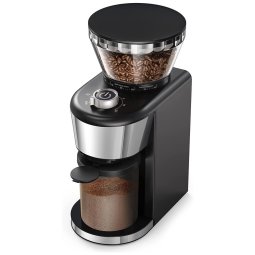 Moedor de Café e Grãos Elétrico Profissional 350g, Aço Inoxidável, 110v, BOLY, Preto