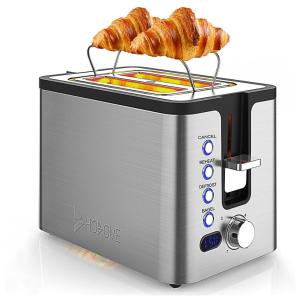 Torradeira Elétrica Hosome, Com 2 Fatias, Aço Inoxidável, Prata 110V