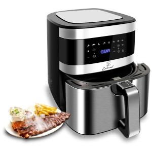 Fritadeira Elétrica AirFryer 6.2L Multifuncional com Painel Digital, 1500W, 110V, COKUNST AF7505 DI, Prateado