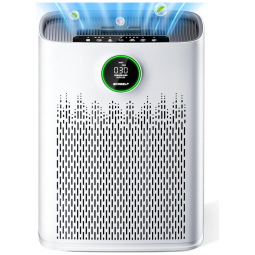 Purificador de Ar para Casa Grande, com Modo Inteligente, Display de Qualidade do Ar PM2.5, Modo Sono de 22dB, Aromaterapia, Ecoself.