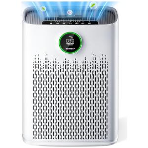 Purificador de Ar para Casa Grande, com Modo Inteligente, Display de Qualidade do Ar PM2.5, Modo Sono de 22dB, Aromaterapia, Ecoself.