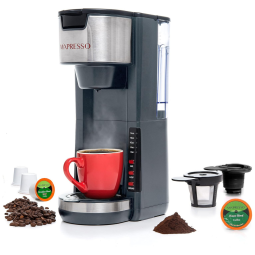 Cafeteira Elétrica Expresso 2 em 1 Compatível com Café Moído, 110v, MIXPRESSO, Preto