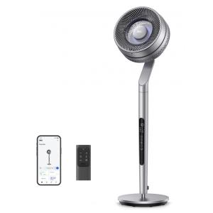 Ventilador Pedestal com 6 Modos, 10 Velocidades, Temporizador 12H, Omnidirecional de 120°+ 85°, Controle Remoto, Voz e APP, 110V 36W