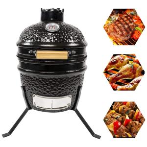 CHARAPID Mini Egg Kamado Ceramic Grill, Charcoal BBQ Grill camping e piquenique