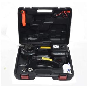 Macaco Elétrico Automotivo Hidráulico 3 em 1 Lanterna LED 5 T Kit Ferramentas Bomba de Ar, KINGCAV, Preto