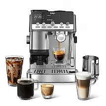 Ninja Luxe Café Mini Plus com AutoFroth. Gotejamento de café expresso. Inoxidável. ES351 Aço Inoxidável