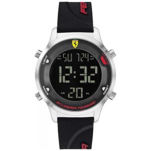 Relógio Masculino de Quartzo com Pulseira de Silicone, FERRARI 0830756, Preto