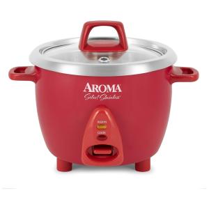 Panela Elétrica de Arroz, 1,4 L, 400W, vermelha, 110v, AROMA HOUSEWARES ARC 753SGR, Vermelho