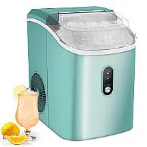 Máquina de Gelo até 15 kg em 24H Portátil para Festas e Bares, 160 W 110V, Kndko, Verde