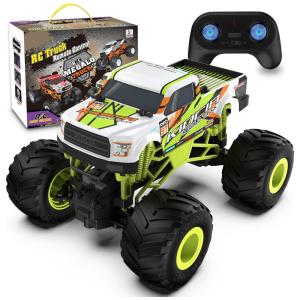 Carrinho de Controle Remoto Off Road Atinge 20km, h Escala 1:16, Kidcia, Verde