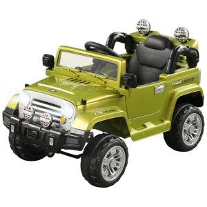 Carrinho, Carro Elétrico, 1 lugar, 12V, com controle remoto, USB MP3, 3 km por hora, 2 a 6 anos, AOSOM, Verde