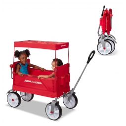 Carrinho de Passeio Praia Multifuncional, Peso Máximo 68 kg, 1 a 5 Anos, RADIO FLYER 3958Z, Vermelho