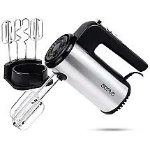 Batedeira de Mão com 5 Velocidades e Acessórios de Aço Inox, 300W, 110v, OCTAVO CX 6629, Preto