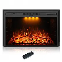 Lareira Elétrica Dreamflame 91x53cm 1500W Chamas LED Som Embutir 110V