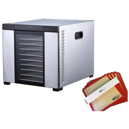 Desidratador de Alimentos Profissional 10Tray 1000W, SAMSON BRANDS SB1010SS, Prateado