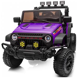 Carro Elétrico Infantil, Jeep com Controle Remoto, Suspensão nas Quatro Rodas, Cinta de Segurança, Música via Bluetooth e USB, 12V, Hikiddo