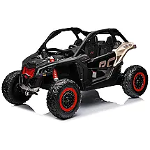 sopbost Quadriculo Policial 4X4 Elétrico 24V para Crianças 2 Assentos até 61 kg, Idade Recomendada 3