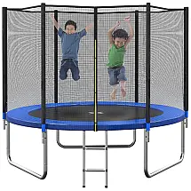 Cama Elastica Infantil com Diâmetro e Rede de Proteção para até 100 kg, HYPATA, Azul