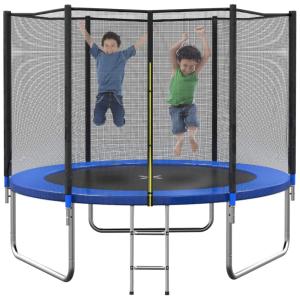 Cama Elastica Infantil com Diâmetro e Rede de Proteção para até 100 kg, HYPATA, Azul