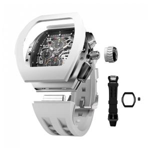 TSAR BOMBA Relógio Masculino Intercambiável com 2 Sets de Bezel, Pulseiras e Coroas - Luxo, Resistente à Água 100M, Movimento Quartzo