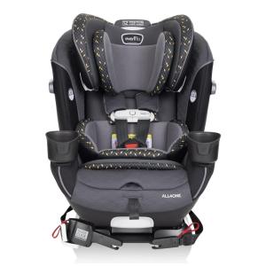 Evenflo All4One Cadeira de Bebê 4 em 1 para Carro Conversível Cresce com o Seu Filho, Preta Ouro