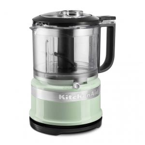 Processador de alimentos mini KitchenAid 3,5 xícaras verde pastel com 2 velocidades, função pulsar e tigela com bico vertedor, 110V