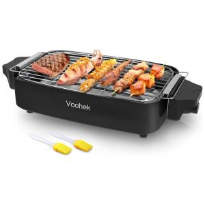 Churrasqueira Elétrica serve até 5 Pessoas, 1800W, 110v, VOOHEK 400, Preto