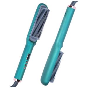 Escova Alisadora Elétrica com 17 Configurações de Temperatura e Visor LED, 110v, VASONNI, Azul turquesa