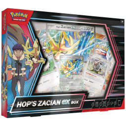 Pokémon TCG Hops Zacian ex Box com 4 Packs - Cartas Promocionais e Booster Packs Exclusivos