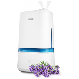 Umidificador Ultrassônico Portátil 4L até 40H, Área até 34 m2, 110v, LEVOIT Last up to 40Hours, Auto Shut Off, Blue, Branco