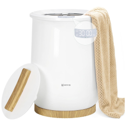 Aquecedor de Toalhas Keenray Atualizado, Grande, com 3 Modos de Aquecimento, Tempo Ajustável de 30/45/60 Min e Timer de Atraso de Até 24